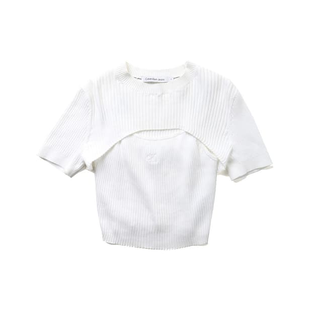 Calvin Klein Ribbed Layered T-shirt