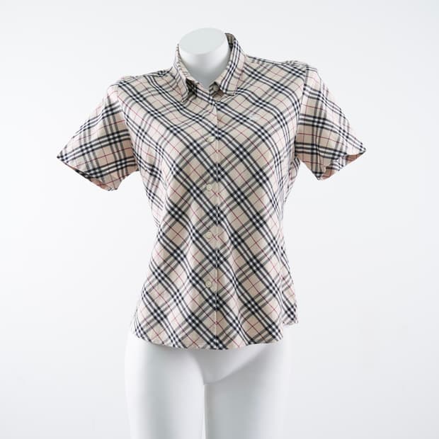 Burberry 런던라벨 노바체크 반팔 셔츠