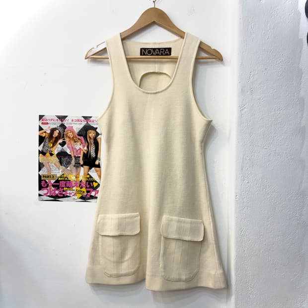 밀키 포켓 니트 원피스