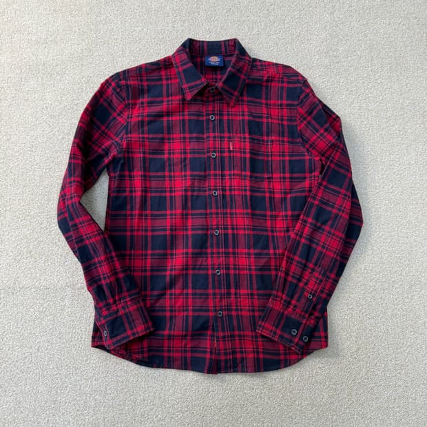 M 디키즈 레드 체크셔츠 0209T
