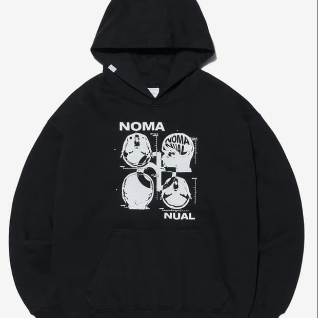 노매뉴얼 후드티 블랙 (L)