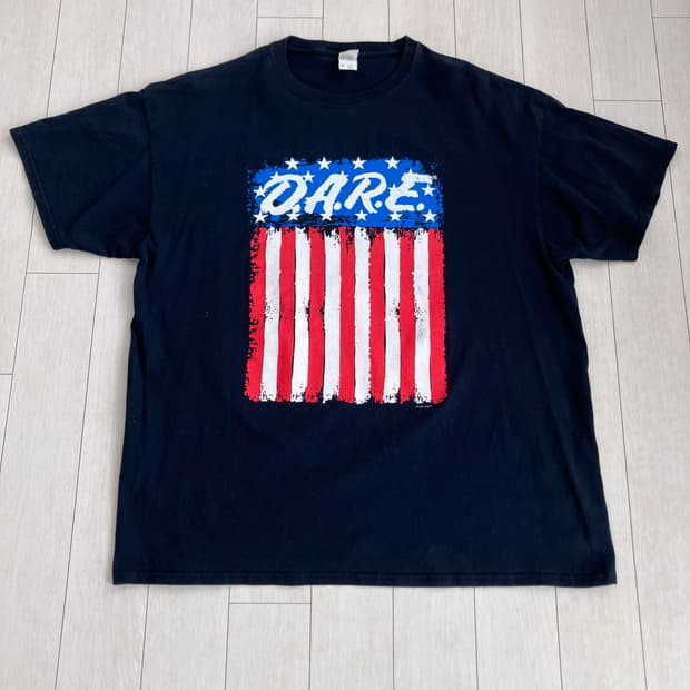 vintage DARE d.a.r.e. 반팔 티셔츠