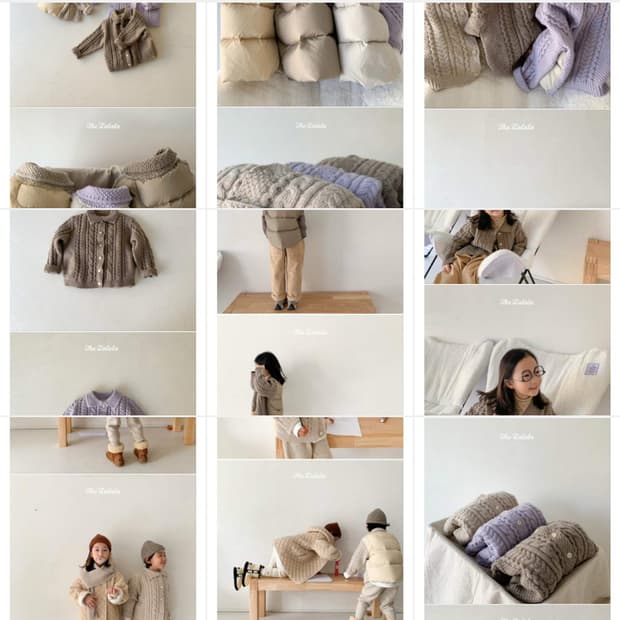 더라라라 키즈 캐시미어 니트 다운 패딩