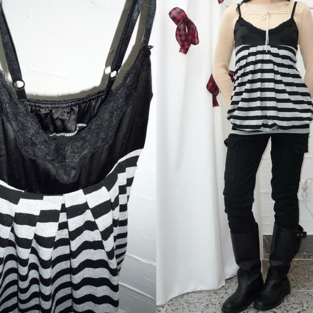 stripe bustier dress