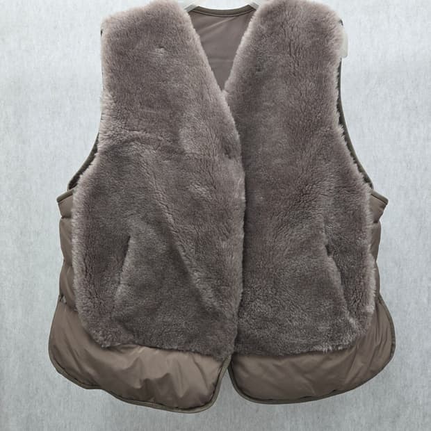 여성 77size 박춘무 양모 양가죽 오리털 조끼 베스트