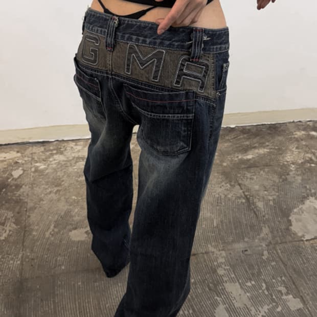 도그마엑스 데님팬츠 DGMA PATCHED SEMI BAGGY DENIM