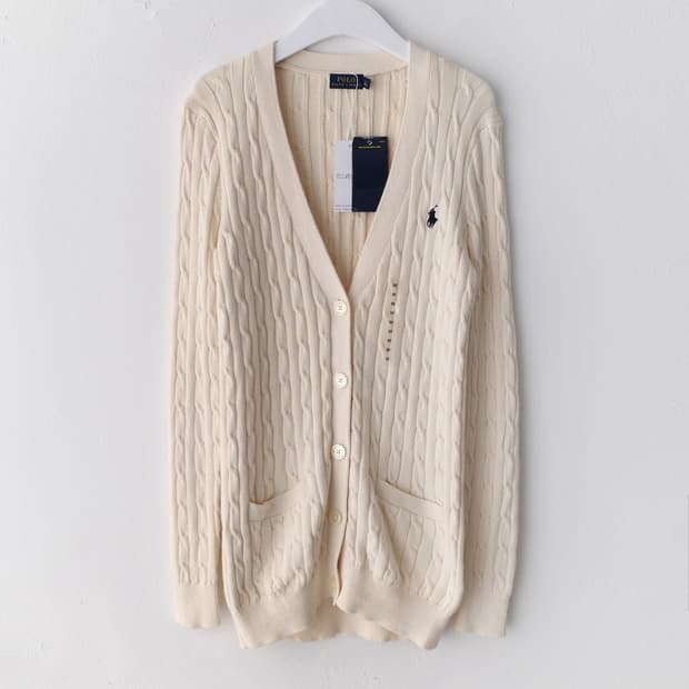 ralph lauren) cable cardigun 