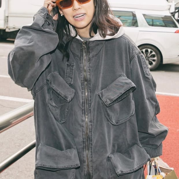 CARGO POCKET FIELD JACKET - CHARCOAL