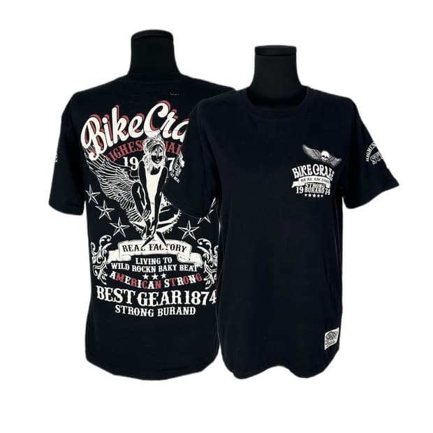 bike craze printing t-shirt