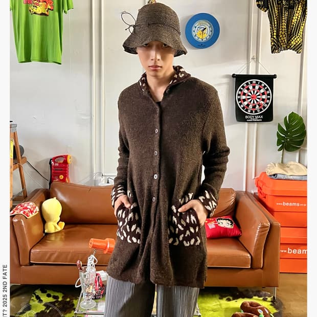 eprise lair Japan Leopard Point Cardigan