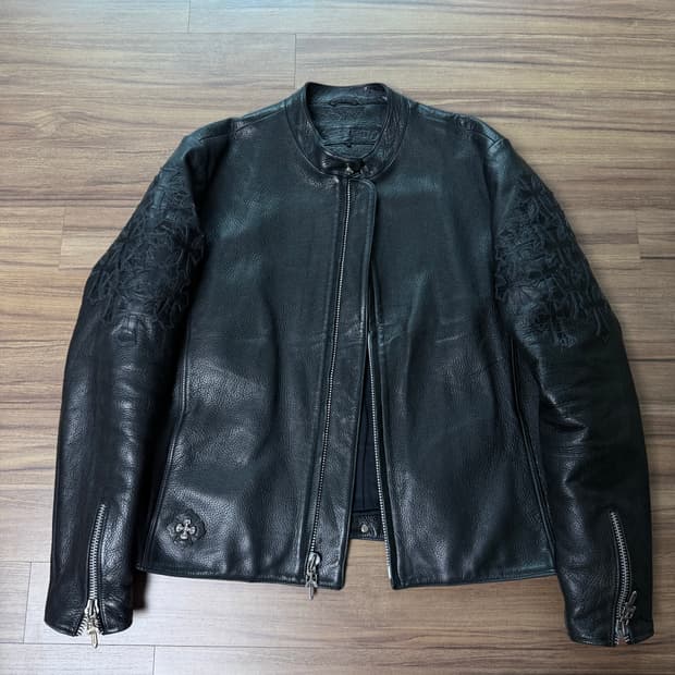 [L] 원오브원 크롬하츠 엘리게이터 패치 레더자켓