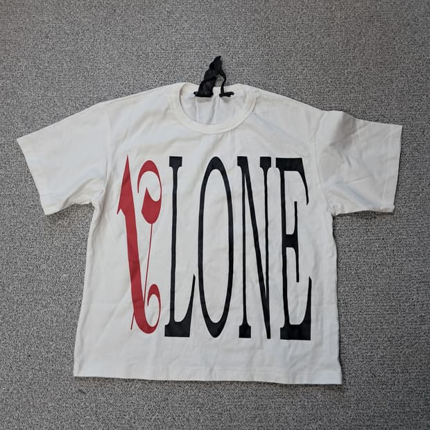 Vlone x Palm Angels 티셔츠 화이트/레드 사이즈 S