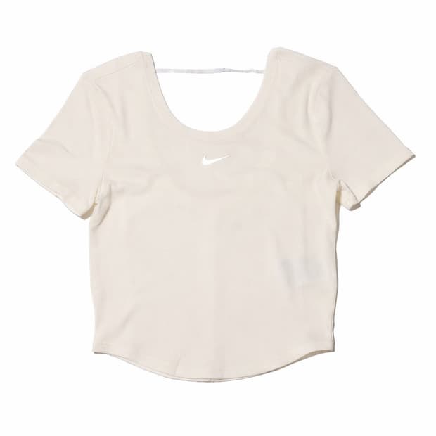 나이키 칠 니트 스퀘어넥 크롭 탑 반팔 티셔츠