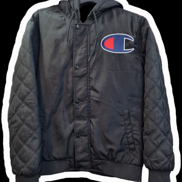 챔피온 X 슈프림 후드 자켓 블랙 M