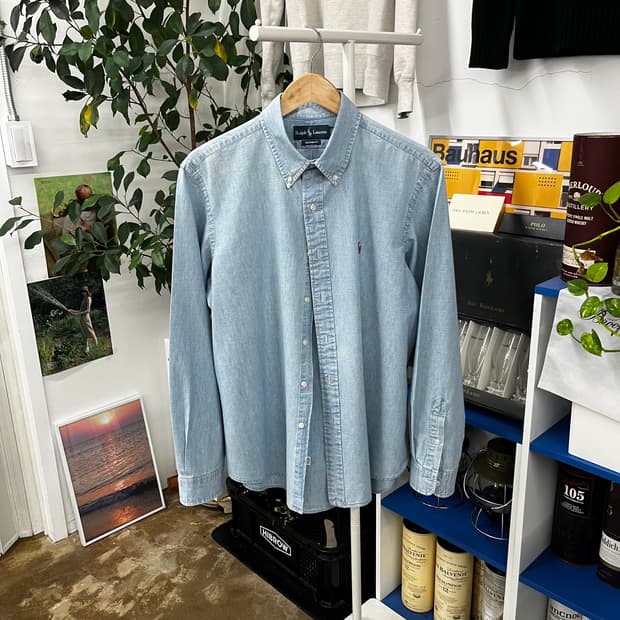 폴로랄프로렌 버튼다운 샴브레이 셔츠 XL