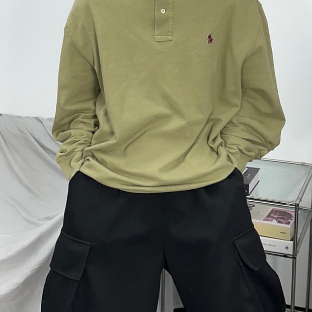 폴로 랄프로렌 카키 긴팔 pk 2XL
