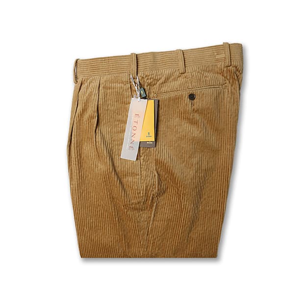에토네 [Etonne] 베이지 코듀로이 Bang 투플리츠 트라우저
