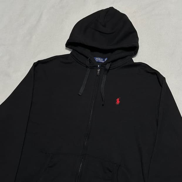 [새상품급]폴로랄프로렌 레드포니 블랙 후드집업