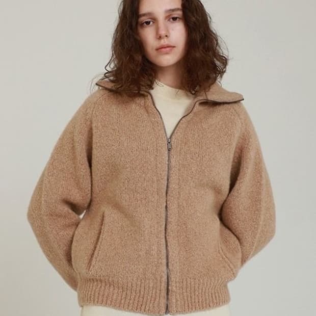 링서울 모헤어 집업 가디건