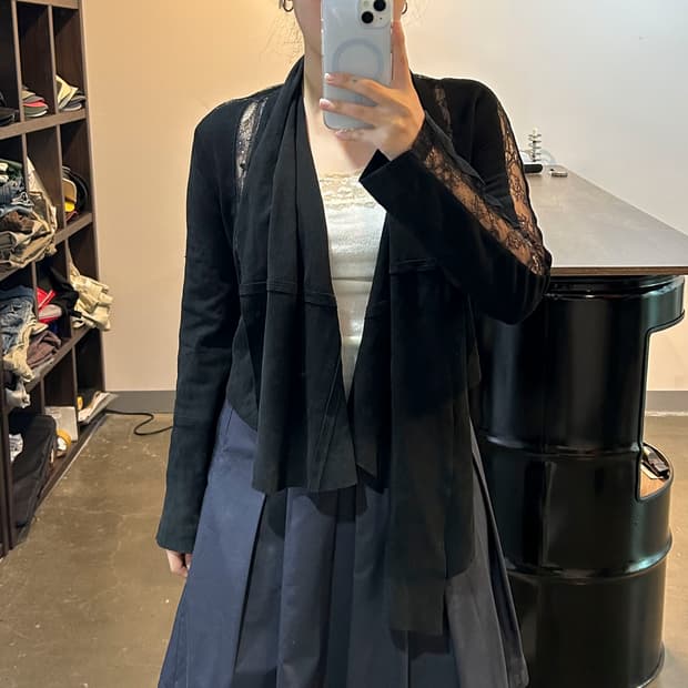 Haute hippie 언발 양가죽 가디건