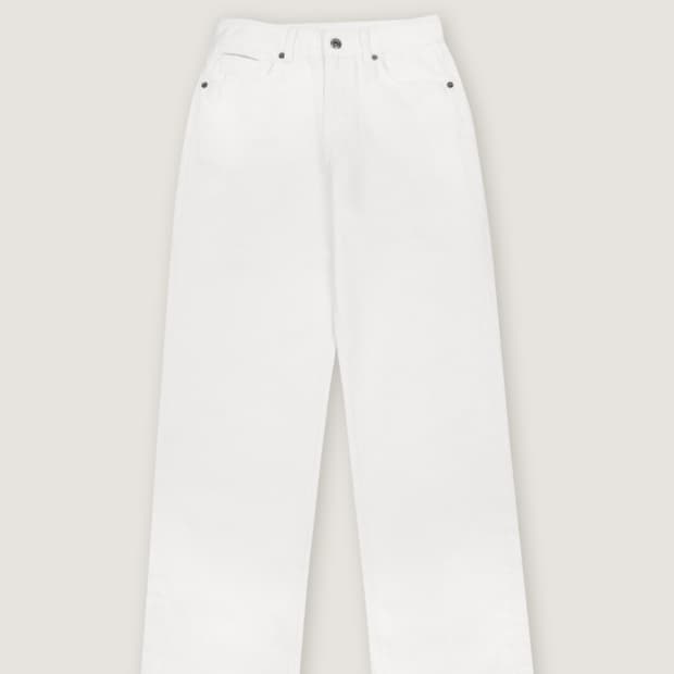 게드 화이트 퓨어 코튼 데님 팬츠 구해요