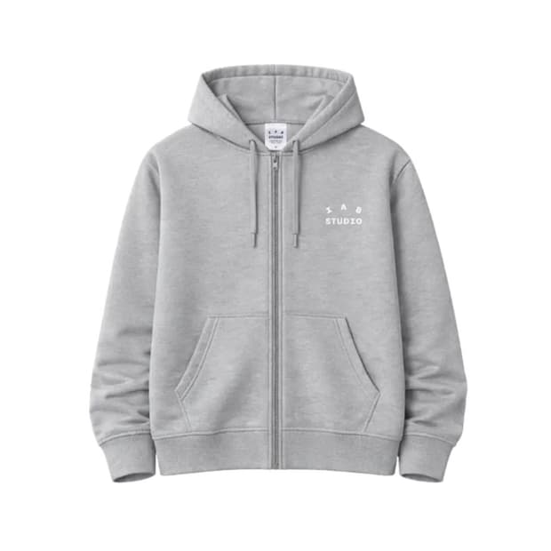 아이앱 스튜디오 후드 집업 그레이-26SS L사이즈