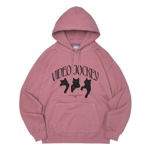 비디오자키 냥냥냥 후디 핑크