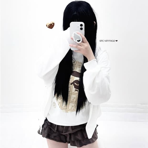 베이프 밀크초코 티셔츠 라떼갸루 stc빈티지 도트 히메갸루 대장 진리