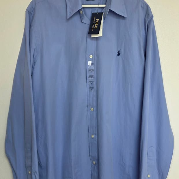 폴로 랄프로렌 클래식 핏 셔츠 블루 L 새 제품