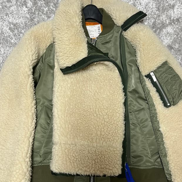 sacai 시어링 자켓