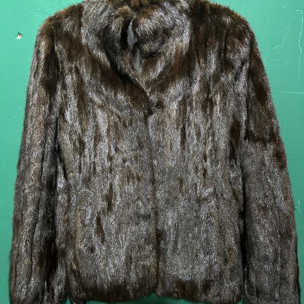 숏 밍크코트 브라운66