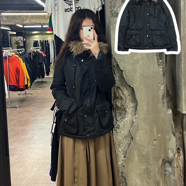 엠씨엠 MCM 라쿤털 후드 자켓 블랙 90 #csz2136