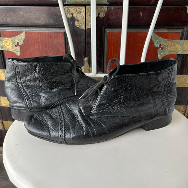 발렌시아가 레더 부츠