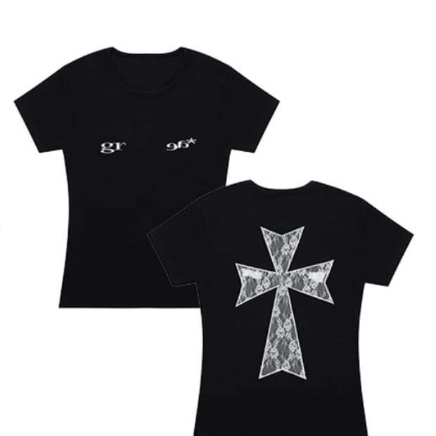 그레이버 LACE BACK CROSS 반팔티_BLACK