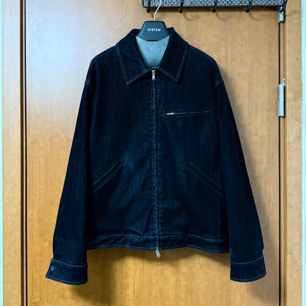시스템옴므 벨벳 플로킹 데님 네이비 셋업
