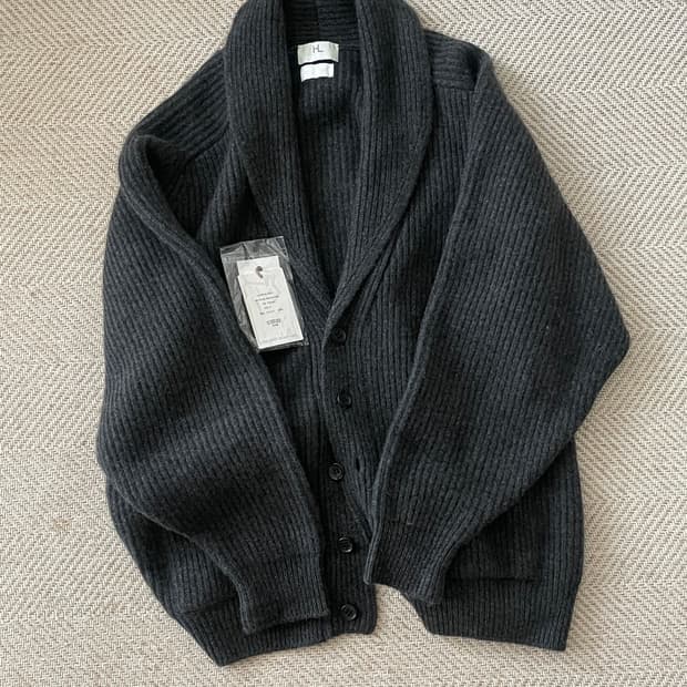 헤릴 herill 캐시미어 숄 가디건 차콜 2