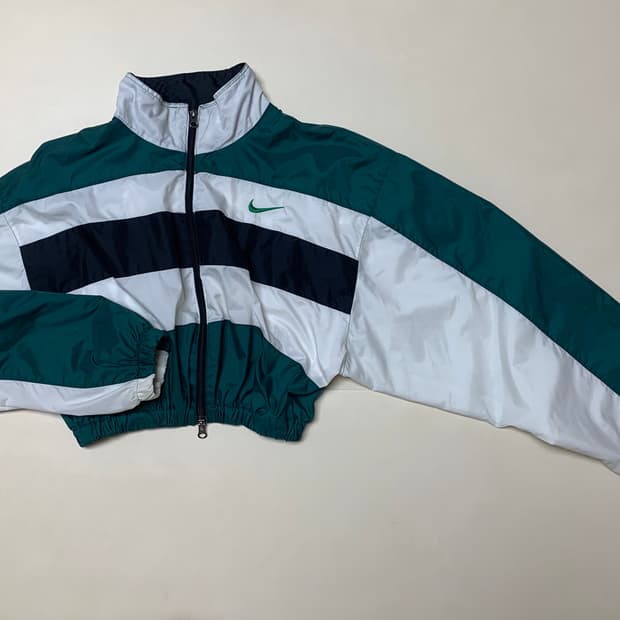 [L] 나이키 90s 올드스쿨 빈티지 바람막이 그린라인