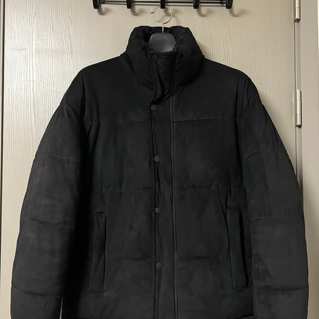 자라 퍼 에코 스웨이드 패딩 점퍼 M