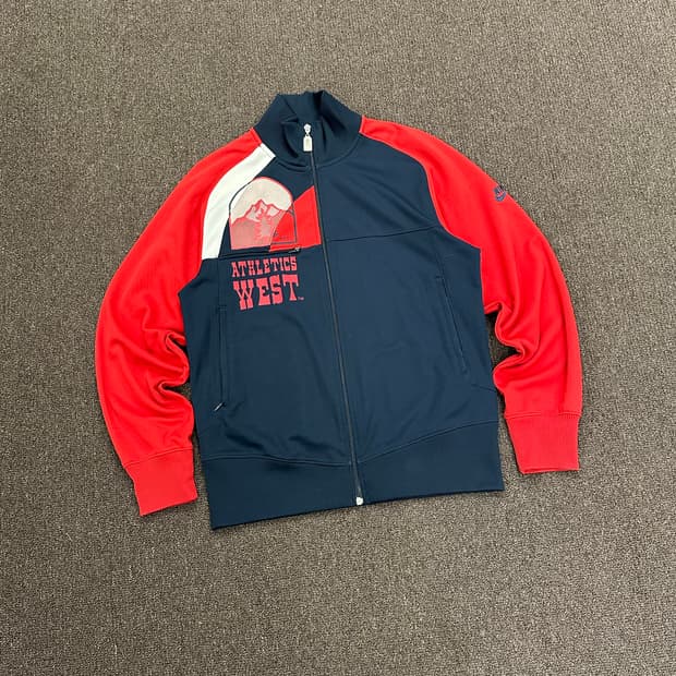 M)나이키 빈티지 레드/네이비 애슬레틱 웨스트 트랙탑 져지
