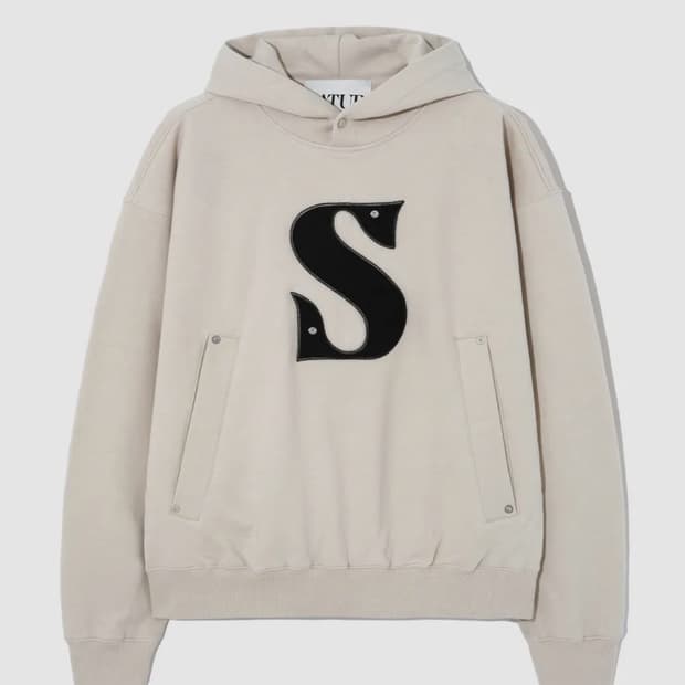 세터 아플리케 후드 바닐라크림