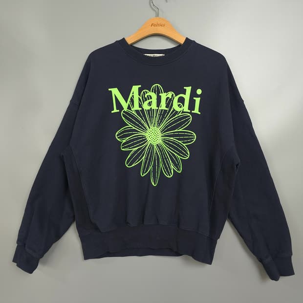 여성용 마르디메크르디 Mardi Mercredi 플라워 그래픽 맨투맨