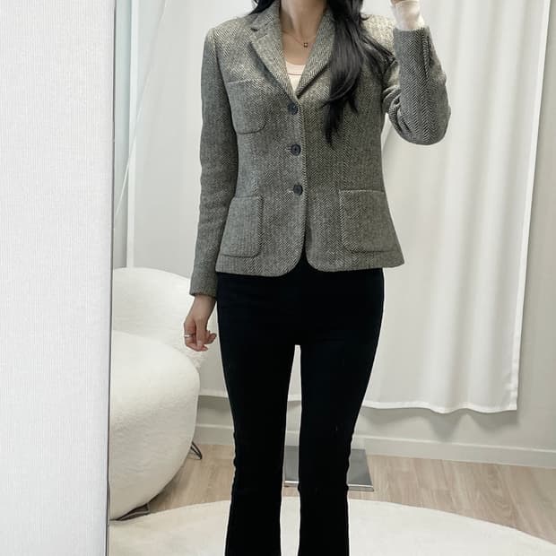 폴로랄프로렌 블랙 헤링본 블레이저
