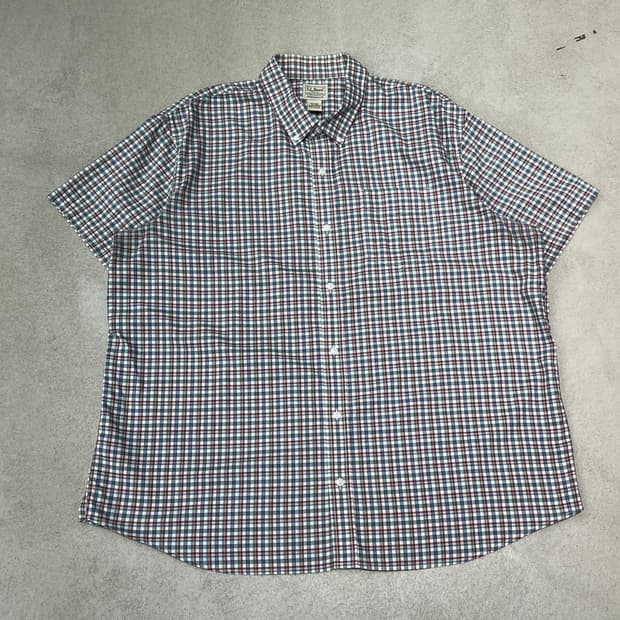 엘엘빈 체크 하프셔츠 s10634