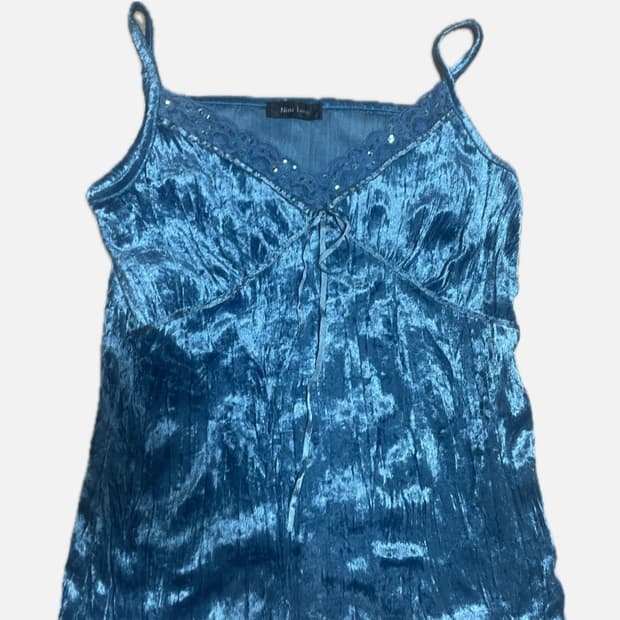 레이스 벨벳 슬립 나시 