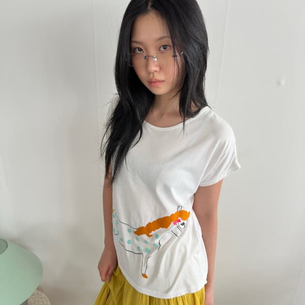 FRANCHE LIPPEE 홀스 아플리케 티셔츠