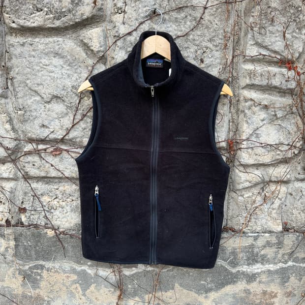 90s 파타고니아 usa 신칠라 플리스 후리스 베스트 조끼 블랙