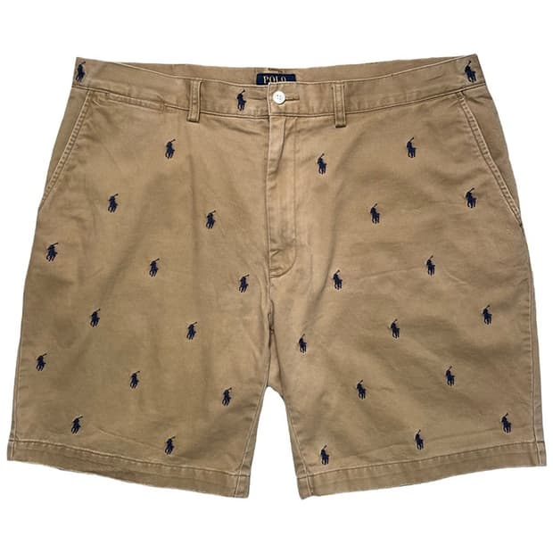 RALPH LAUREN 포니 자수 치노 쇼츠 베이지 38