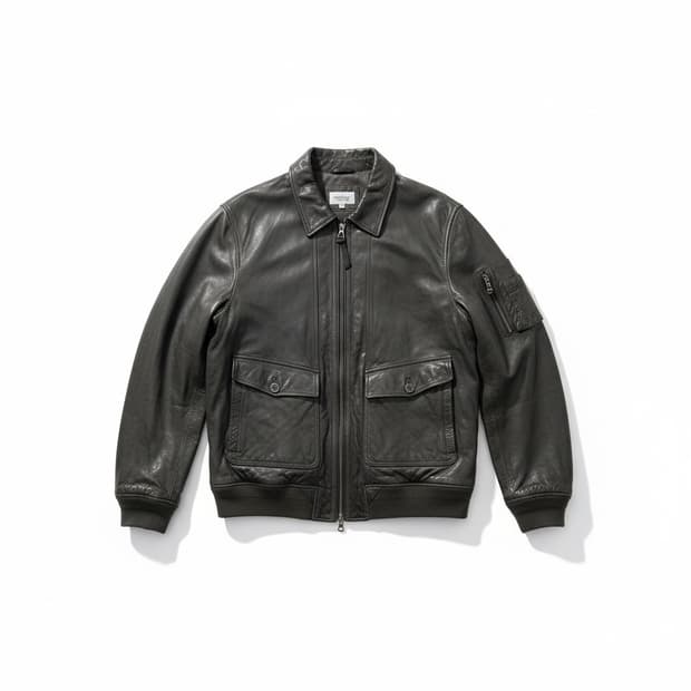 Series 시리드 양가죽 봄버 자켓 블랙