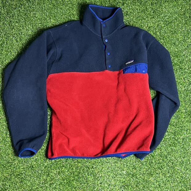 20FW 파타고니아 신칠라 스냅-T 플리스 네이비/레드