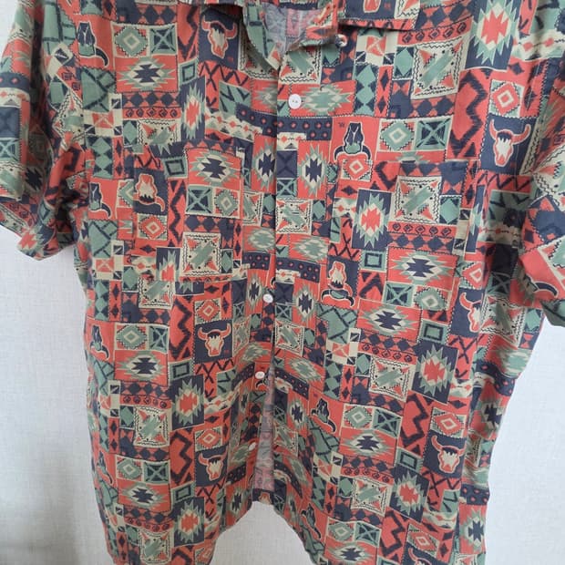 RRL 아즈텍 캠프셔츠 라지 (카라 변색? 참조)